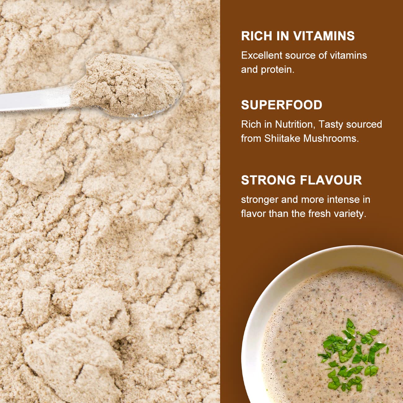 Organic Umami Seasoning with Shiitake Mushroom Powder for Cooking - 5.3 Oz - Espot.com.au