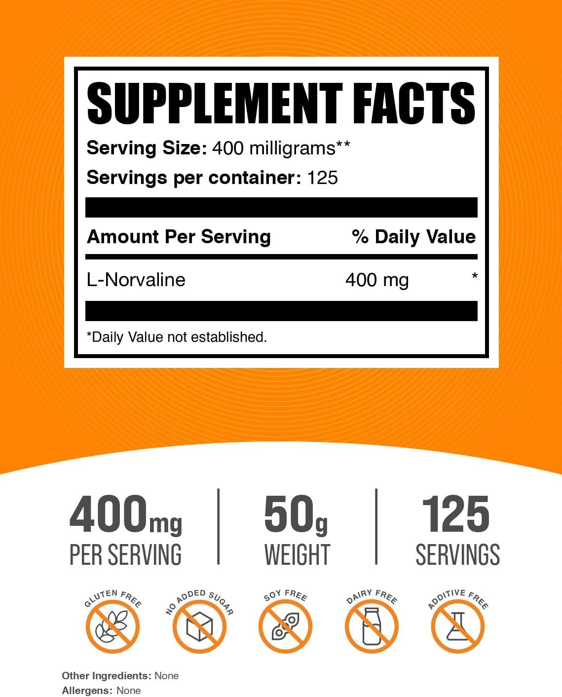 bulksupplements-l-norvaline-powder---nitric-oxide-amino-acid-supplement---gluten-free-400mg-per-serving-50g---18-oz-pack-2