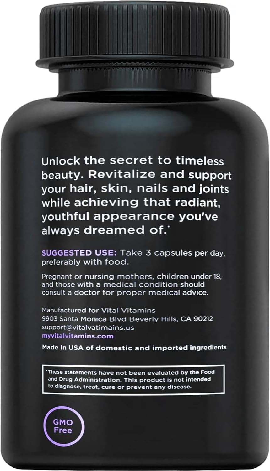 multi-collagen-plus-with-biotin-hyaluronic-acid-vitamin-c---hair-skin-nails-beauty-complex---150-capsules---type-i-ii-iii-v-x---men-women-9