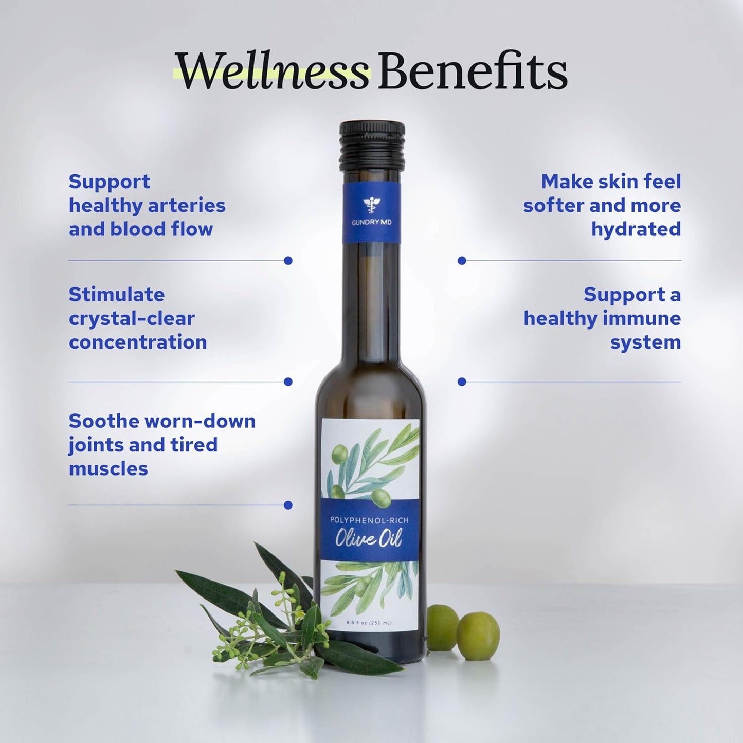 Organic Extra Virgin Moroccan Olive Oil by Gundry MDĀ® - First Cold Pressed, Rich in Polyphenols - Espot.com.au