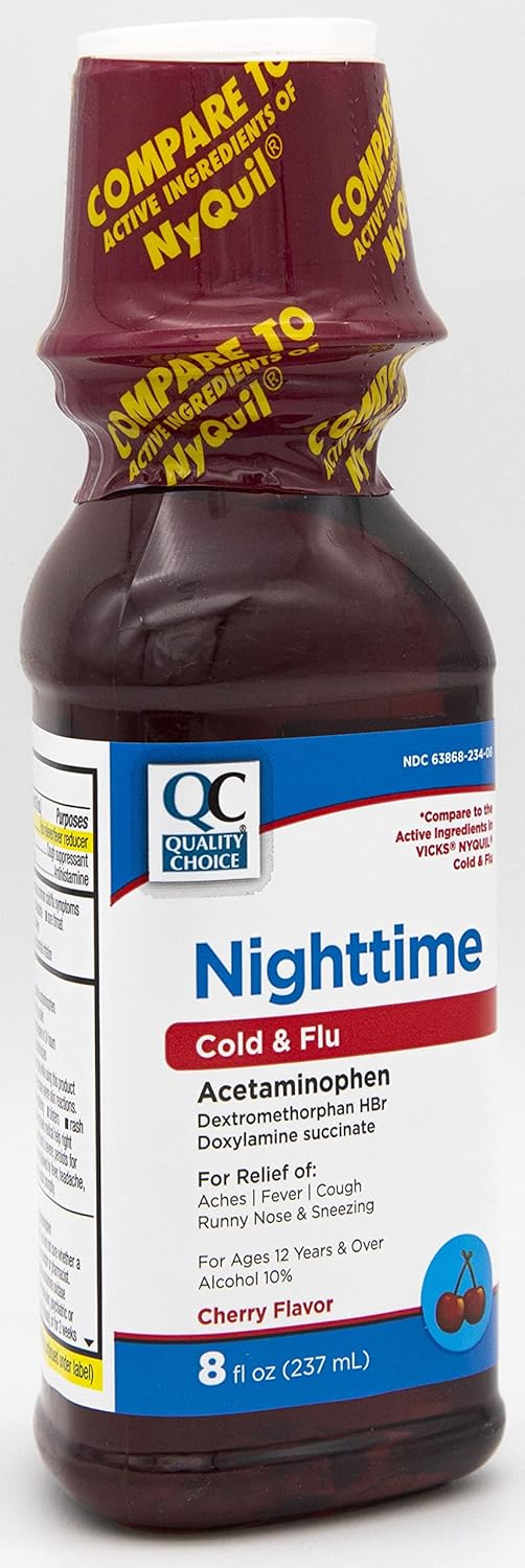 nighttime-cold-and-flu-relief-liquid-cherry-flavor-8oz---3-pack---acetaminophen-pain-reliever---high-quality-choice-3