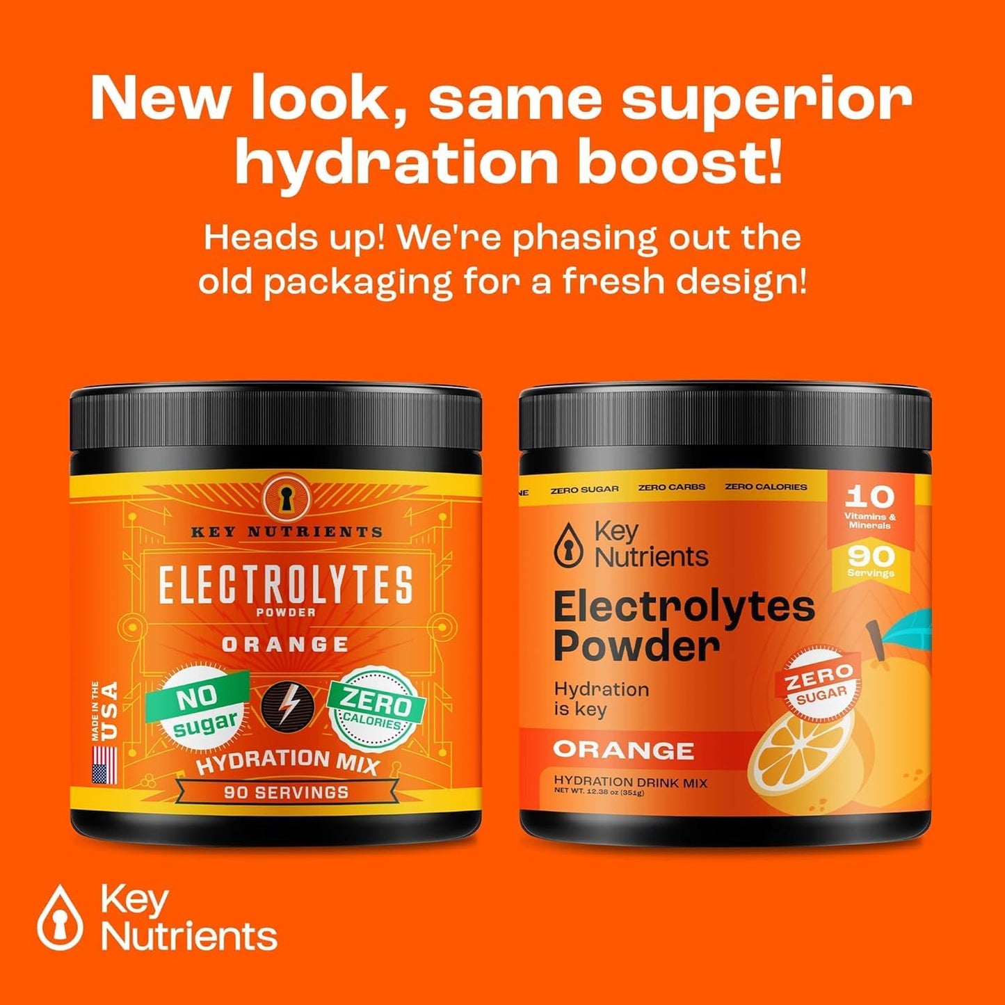 Tangy Orange Multivitamin Electrolyte Powder - Energy & Endurance Hydration Supplement - No Sugar, No Calories - 90 Servings - Made in USA - Espot.com.au