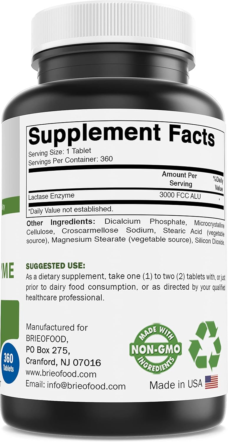360-tablets-of-brieofood-lactase-enzyme-pills---3000-fcc-alu-for-360-servings---non-gmo-gluten-free-formula-2