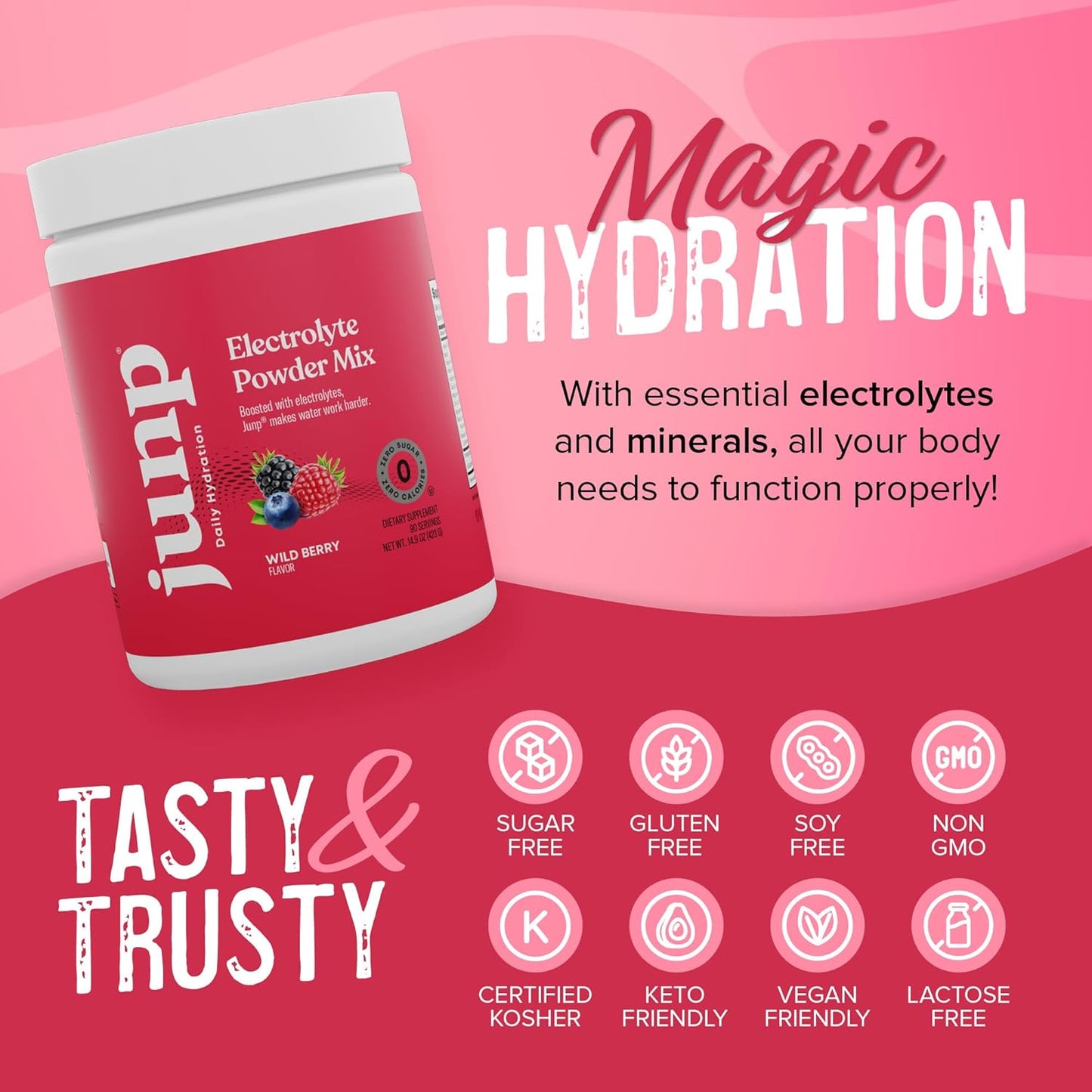 Wild Berry Flavor Keto Electrolyte Powder - No Sugar, No Carbs, Zero Calorie Hydration Mix with Potassium & Salt - 90 Servings - Espot.com.au