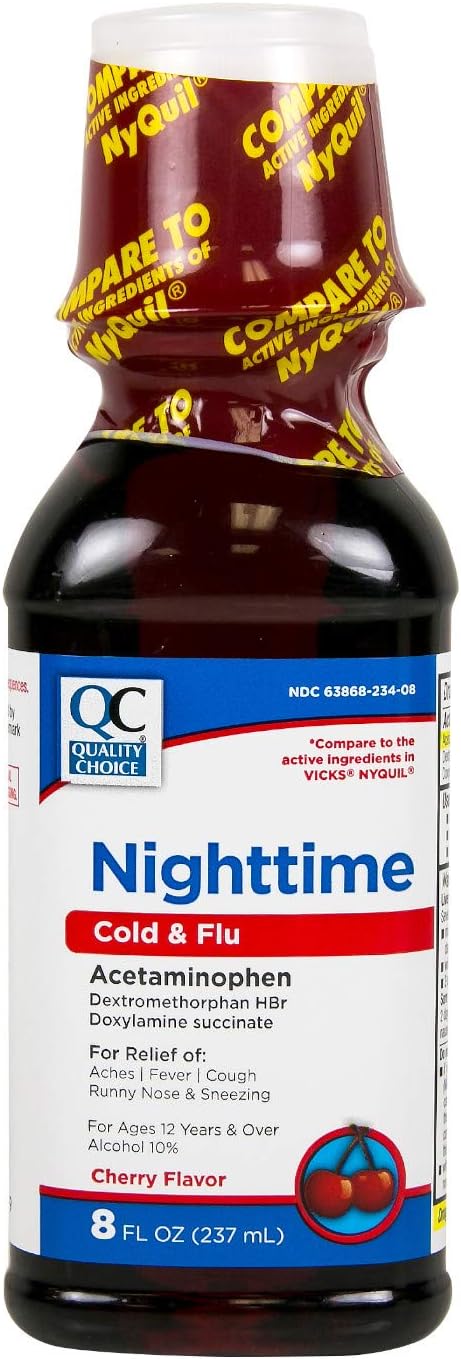 nighttime-cold-and-flu-relief-liquid-cherry-flavor-8oz---3-pack---acetaminophen-pain-reliever---high-quality-choice-2