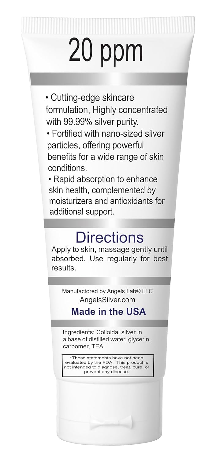 angels-lab-colloidal-silver-gel---unscented-healing-ointment-for-burns-sunburns-irritated-skin---8oz-formula---nano-silver-gel-wound-care-2
