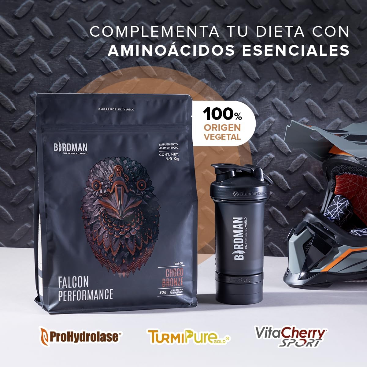 BIRDMAN Falcon Performance Premium Sport Protein Powder with Creatine - 31g Protein, 5g Creatine, Chocolate Flavor - 1.9Kg - Non-Inflammatory, Acne-Free Formula - Espot.com.au