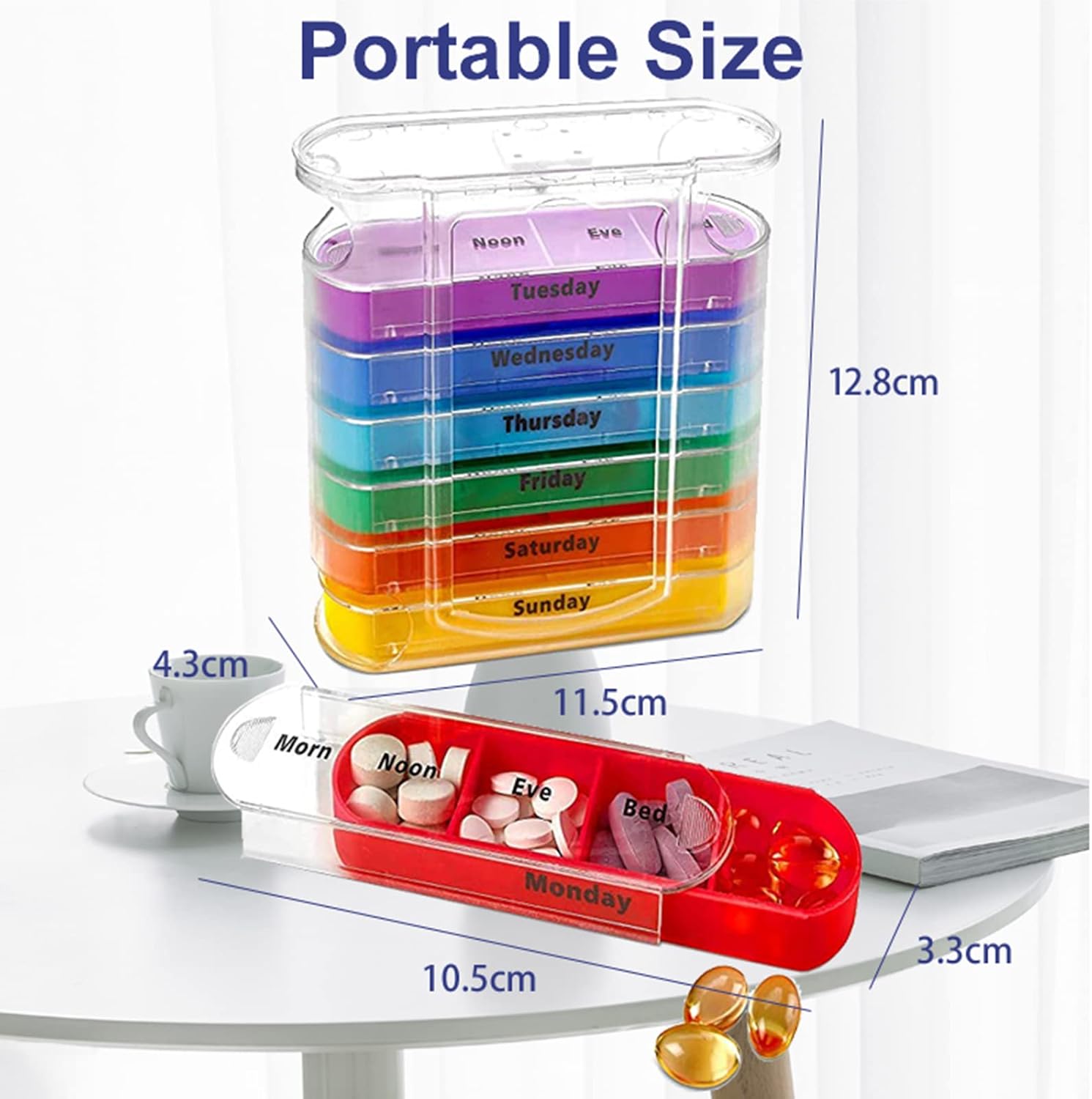 absok-weekly-stackable-pill-organizer-with-4-times-a-day-compartments---morning-noon-evening-bedtime---7-stackable-boxes-2