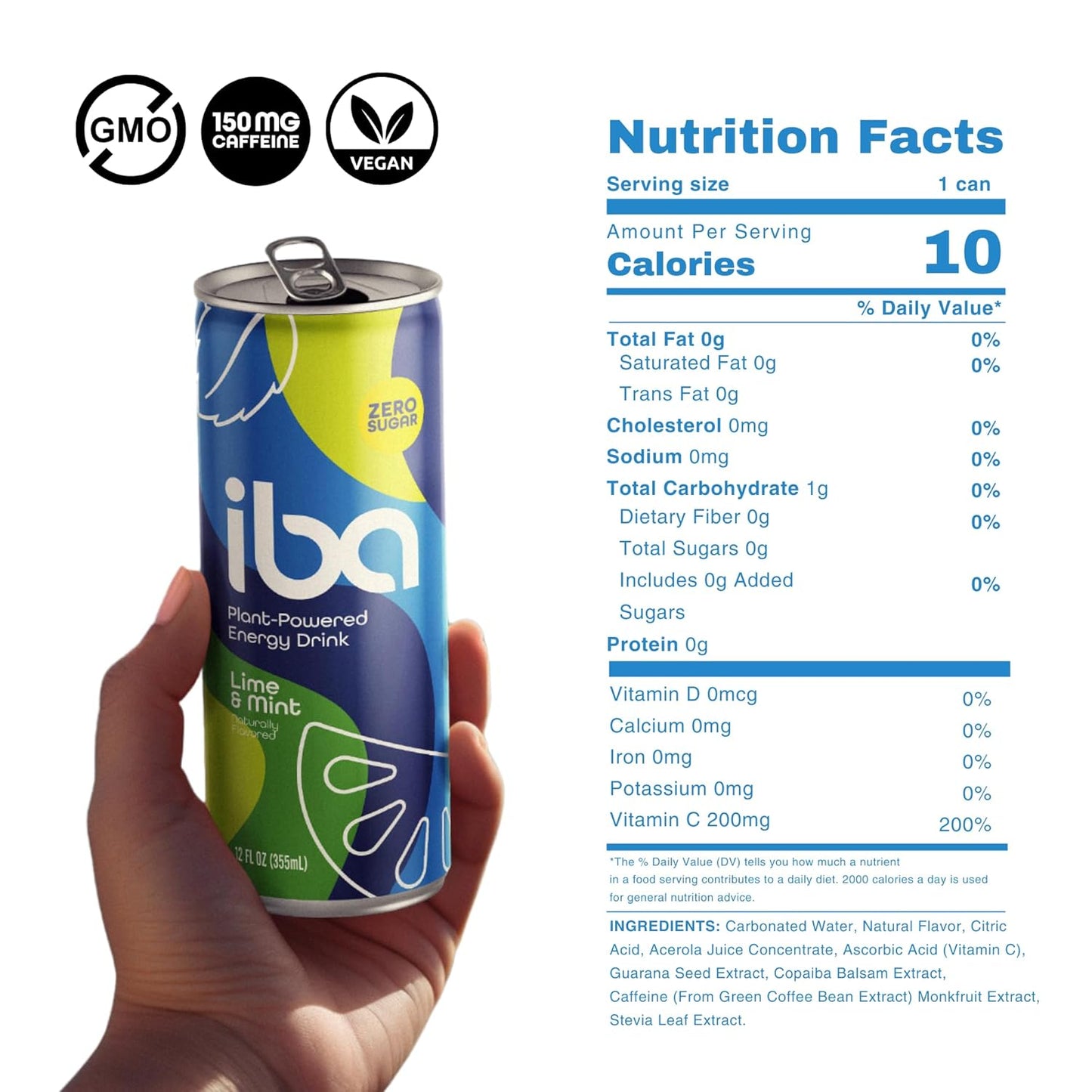 lime-mint-iba-healthy-energy-drink---sugar-free-plant-based-sparkling-beverage-with-guarana-copaiba-for-immune-support---low-calorie-non-gmo-functional-energy-boost---150mg-caffeine-12oz-12-pack-2