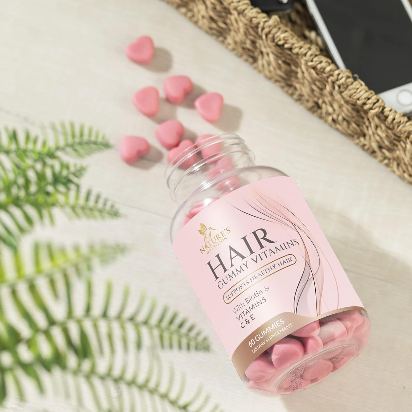sugar-free-hair-vitamins-gummies-with-biotin-5000-mcg-for-strong-beautiful-hair-and-nails---vegetarian-friendly---60-gummies-8