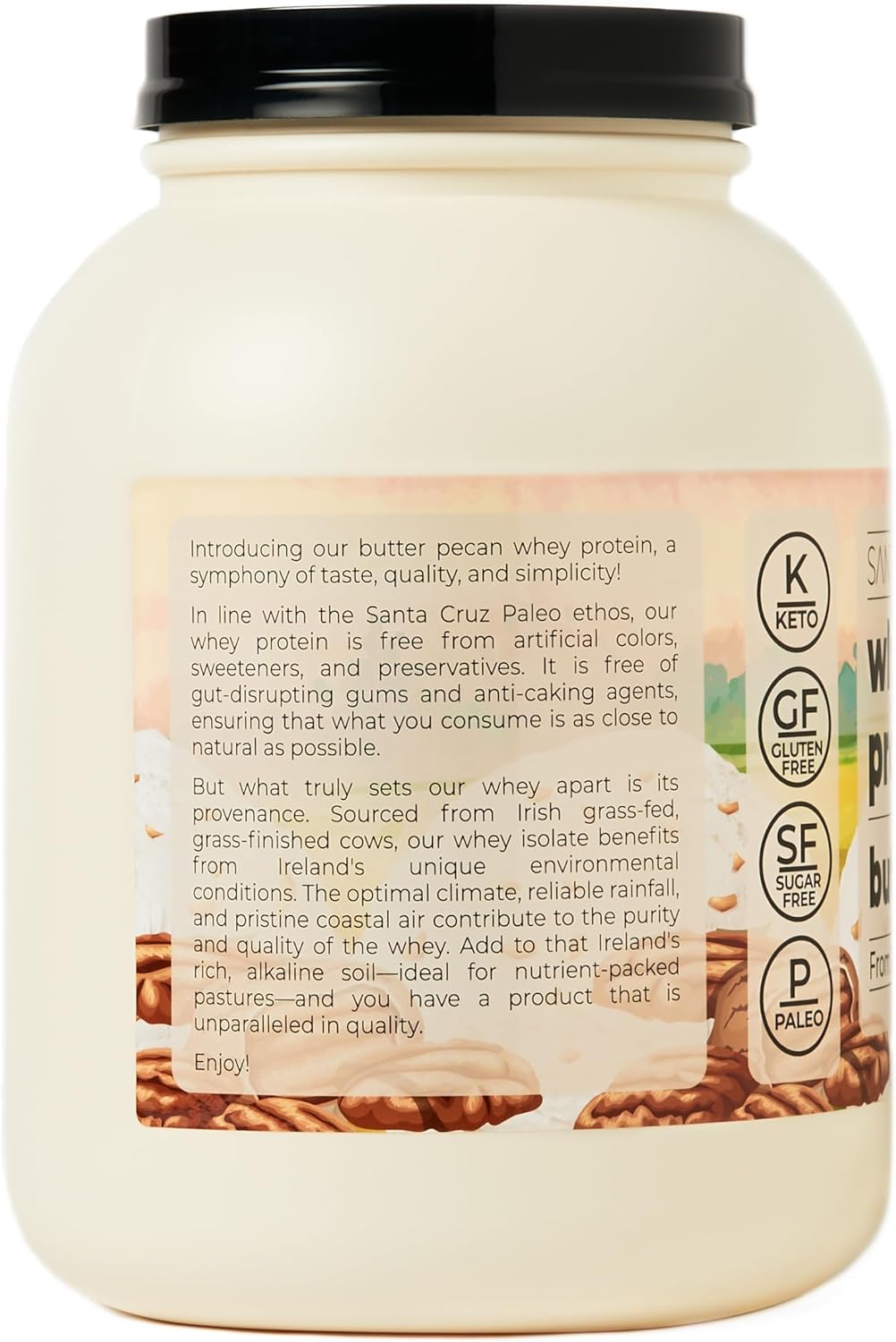santa-cruz-butter-pecan-paleo-whey-protein-powder---20g-grass-fed-isolate---gluten-free-keto-sugar-free---natural-post-workout-support---50-servings-32-lb-tub-6