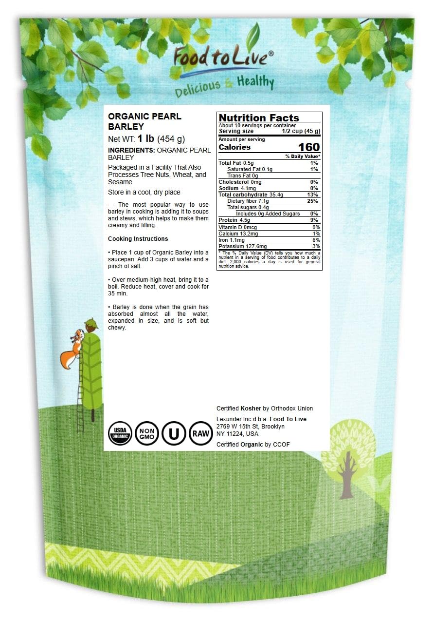 organic-pearl-barley-1lb---non-gmo-polished-unhulled-grain-vegan-kosher---high-fiber-selenium---ideal-for-cereal-salad-stew---fast-cooking-2