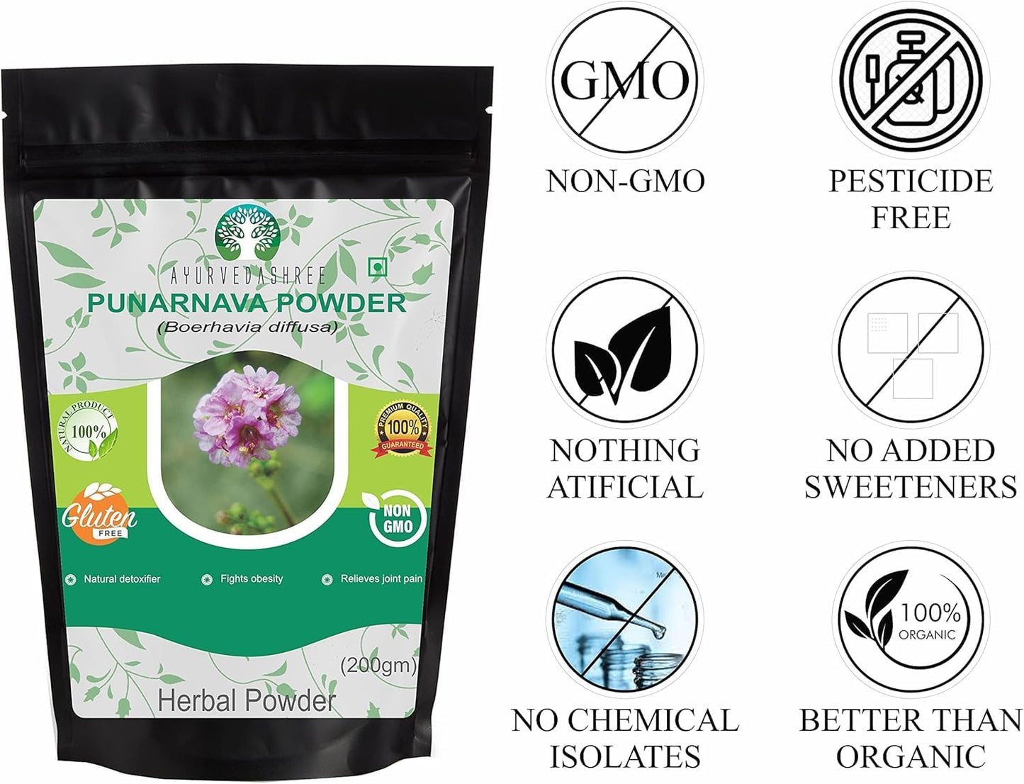 200g-ayurvedashree-punarnava-powder---boerhavia-diffusa-for-weight-management-kidney-liver-support---non-gmo-vegan-gluten-free-3
