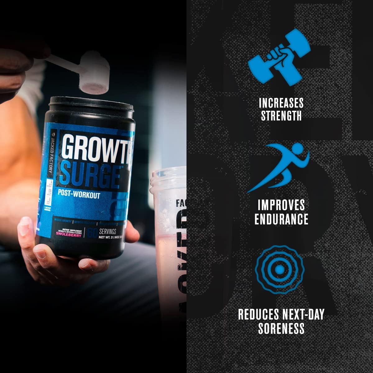 growth-surge-creatine-post-workout-supplement-with-l-carnitine---muscle-builder-recovery-aid-with-creatine-monohydrate-betaine-l-carnitine-l-tartrate---60-servings-swoleberry-flavor-3