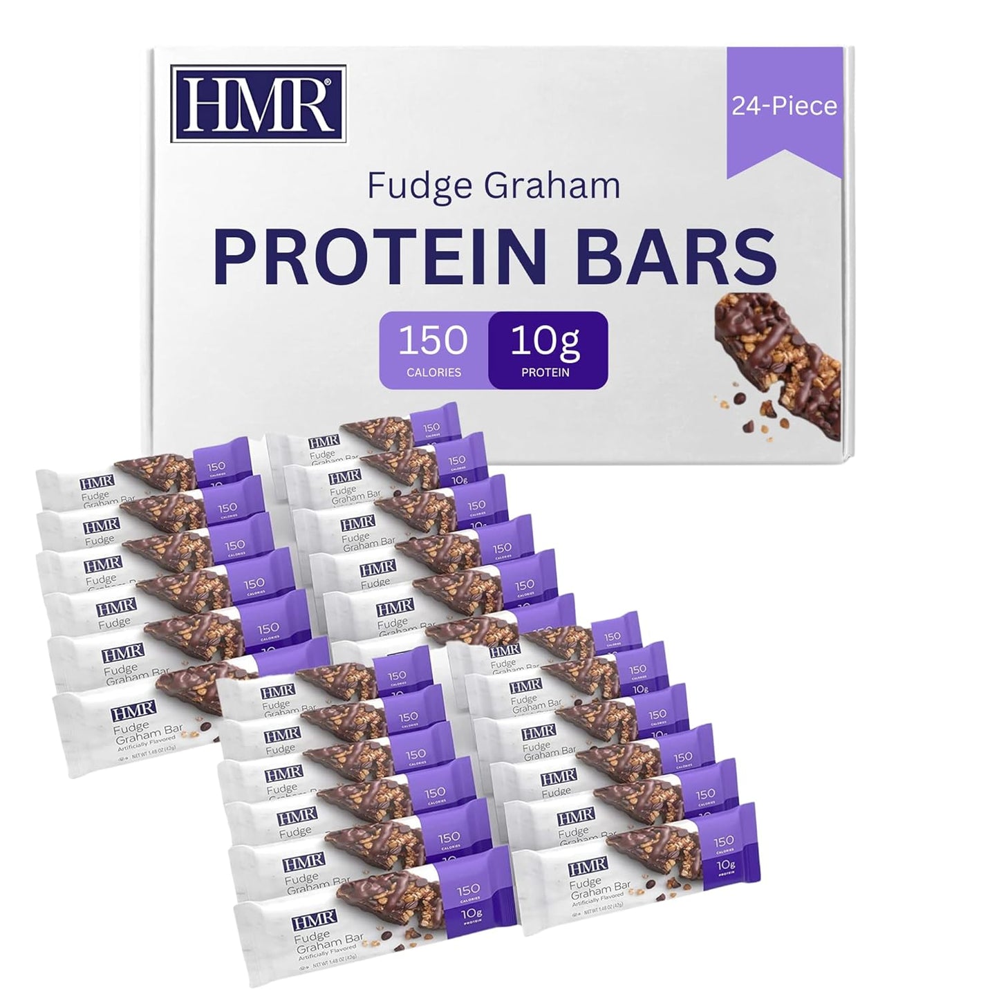 fudge-graham-hmr-protein-bars---nutritious-snack-for-weight-maintenance-low-calorie-dessert-with-10g-of-protein---24-count-1