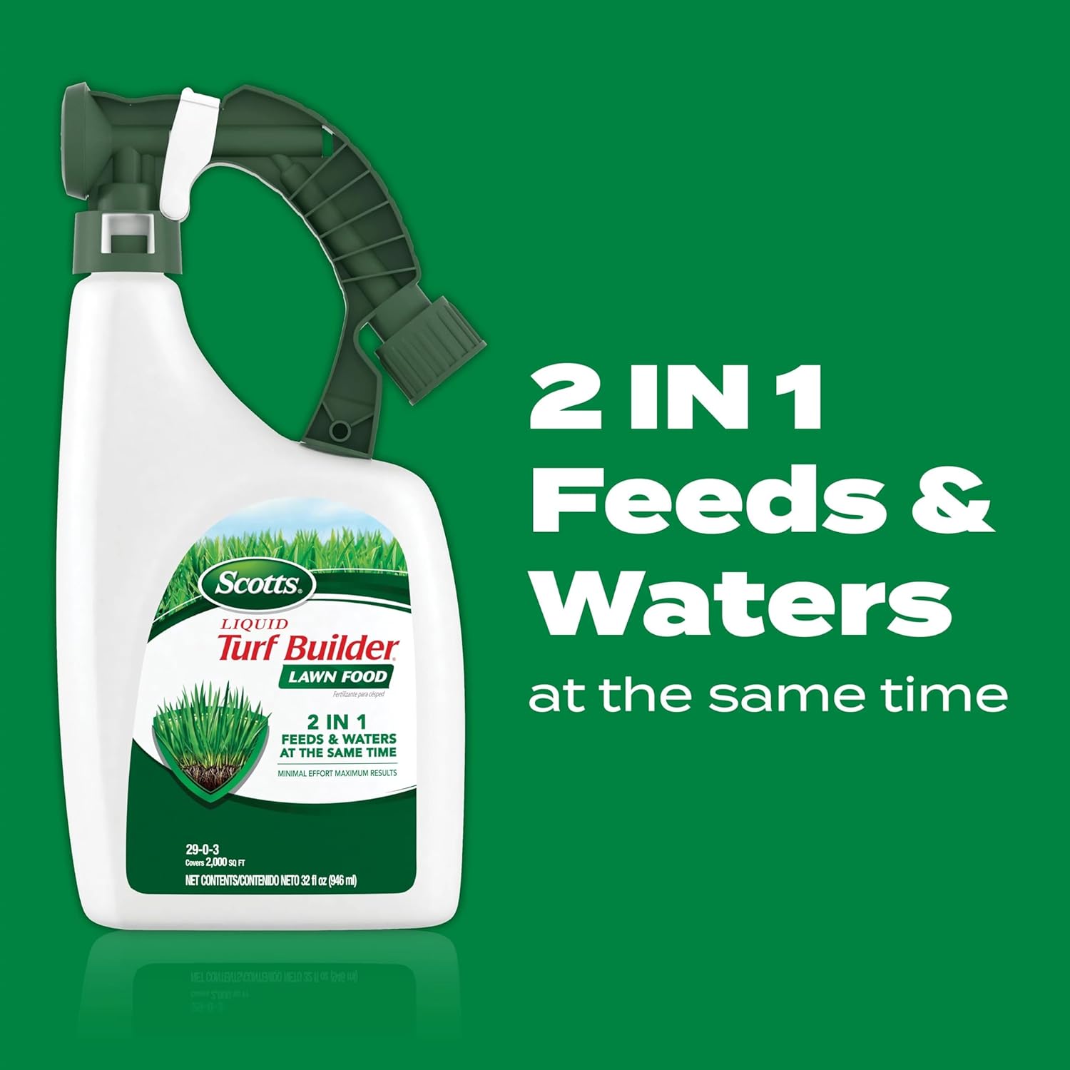 32 fl. oz. Scotts Liquid Turf Builder Lawn Fertilizer - Fertilizes and Hydrates All Grass Types with One Application - Espot.com.au