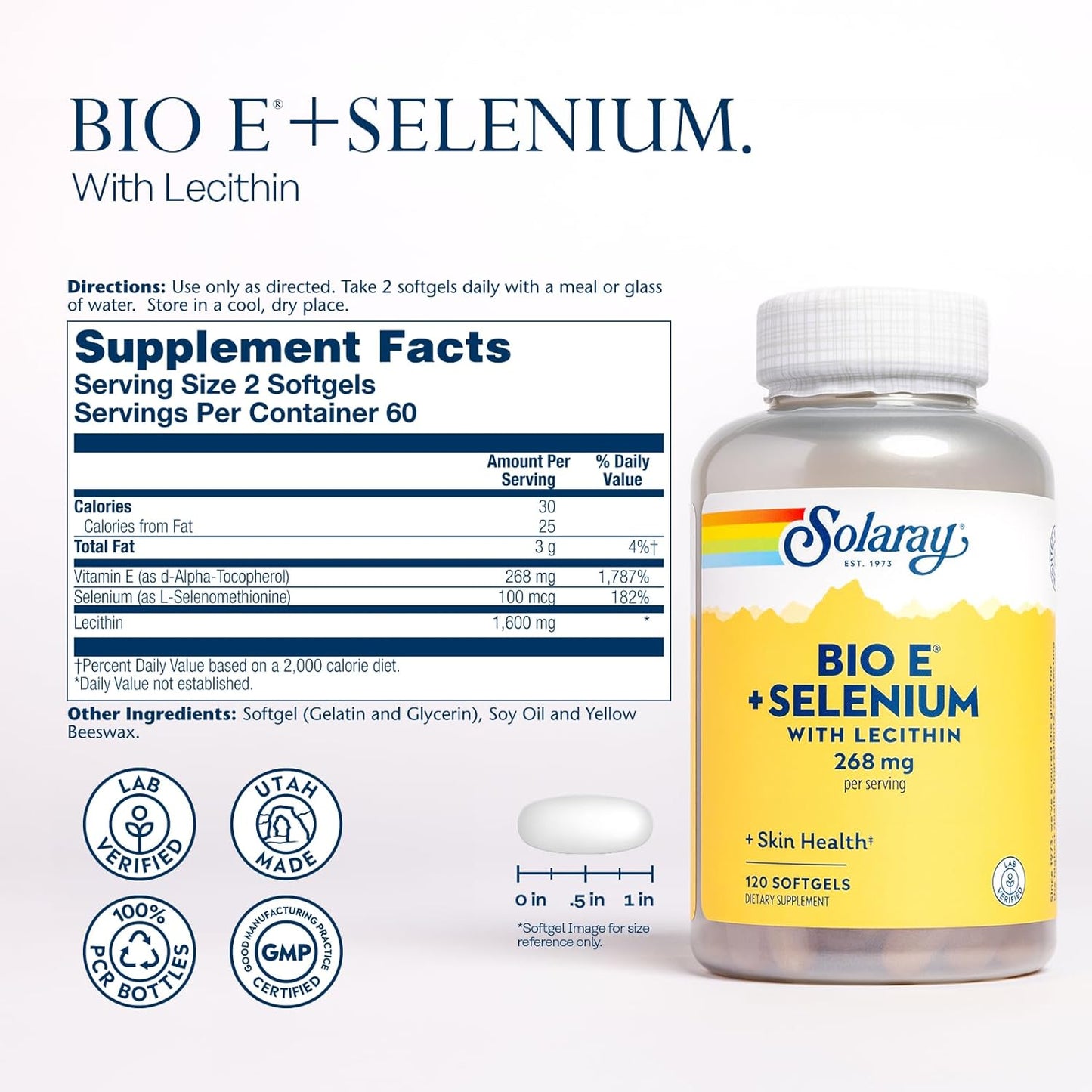 solaray-bio-e-with-selenium-supplement---400iu---120-capsules---immune-support-antioxidant-formula-2