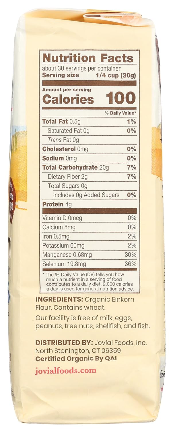 organic-einkorn-all-purpose-flour---high-protein-baking-flour-usda-certified-unbleached-product-of-italy---32-oz-5
