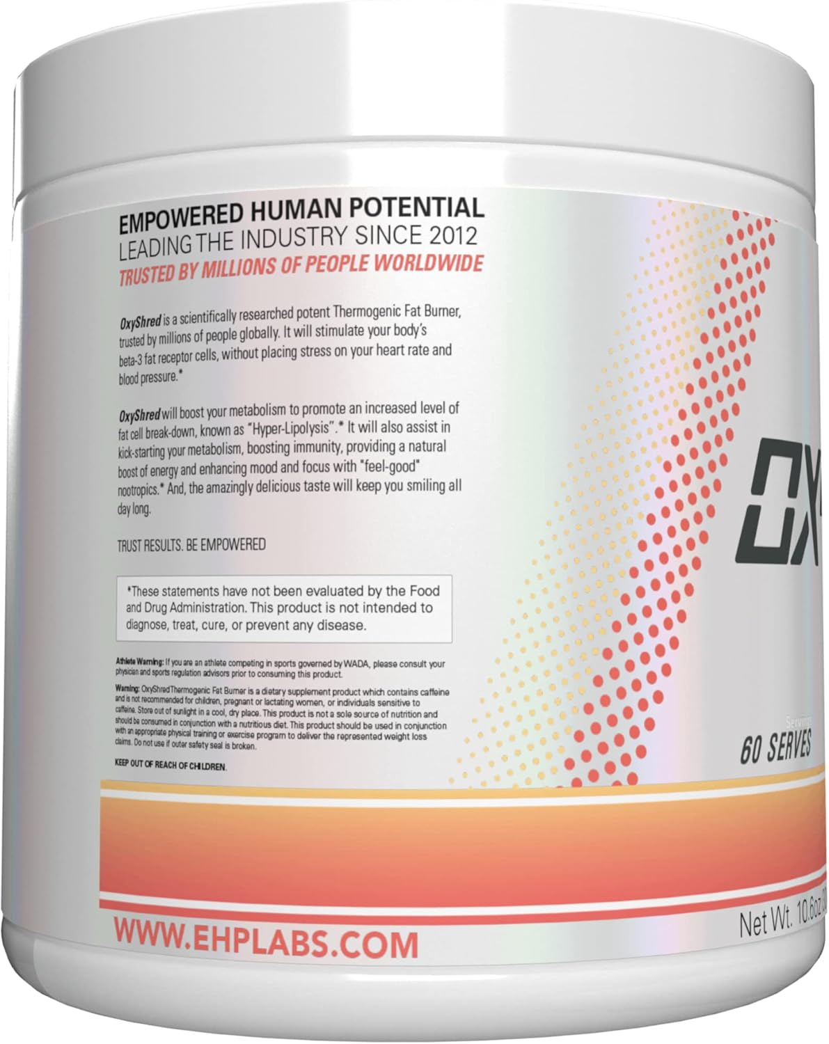 ehp-labs-oxyshred-peach-candy-rings-pre-workout-powder---energy-boost-drink-with-l-glutamine-acetyl-l-carnitine-60-servings-8