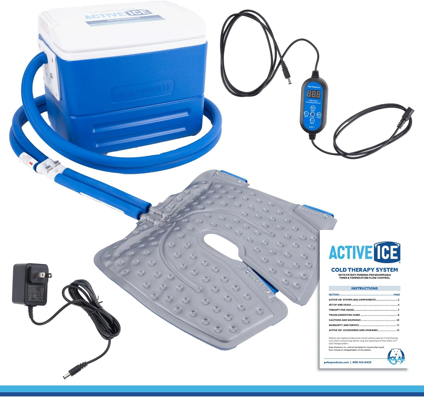 polar-active-ice-30-cold-therapy-system-with-programmable-timer-and-knee-joint-pad-for-cryotherapy-pain-relief-2