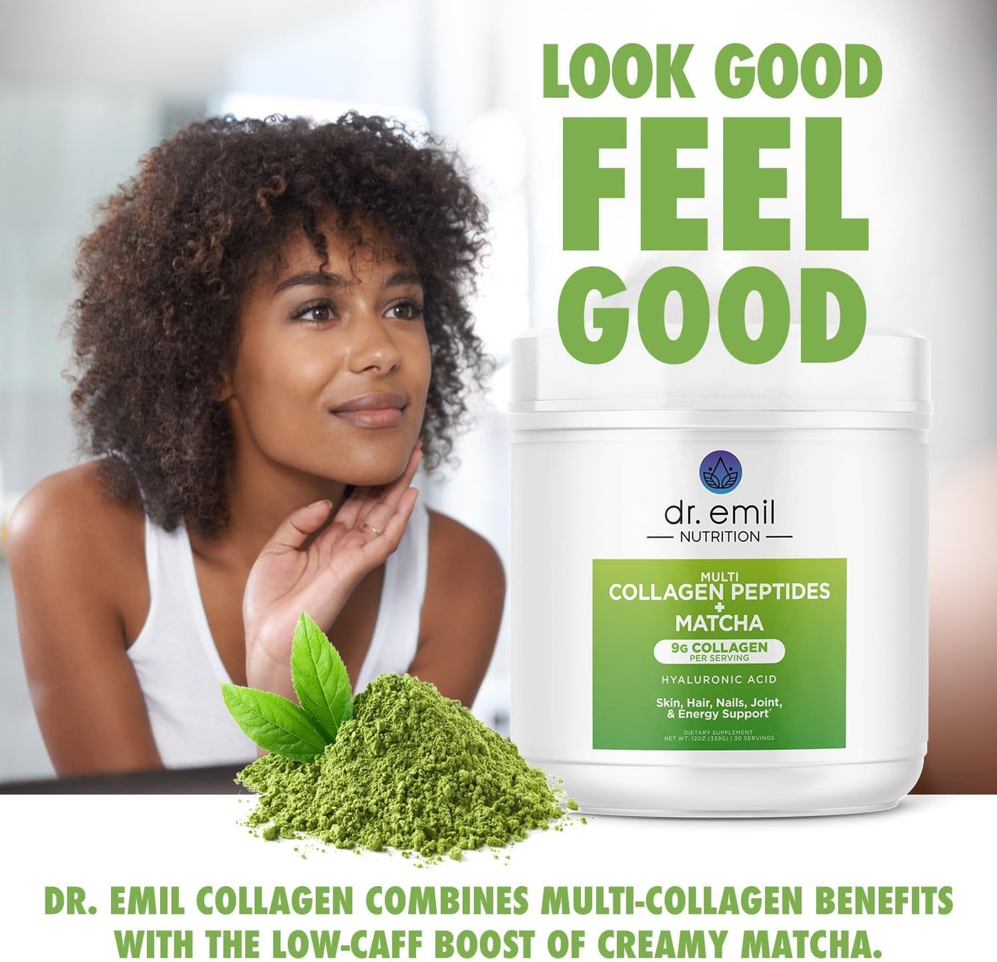 matcha-green-tea-collagen-peptides-powder-for-women---hair-skin-nails-supplements-with-hyaluronic-acid---9g-protein---dr-emil-nutrition-2