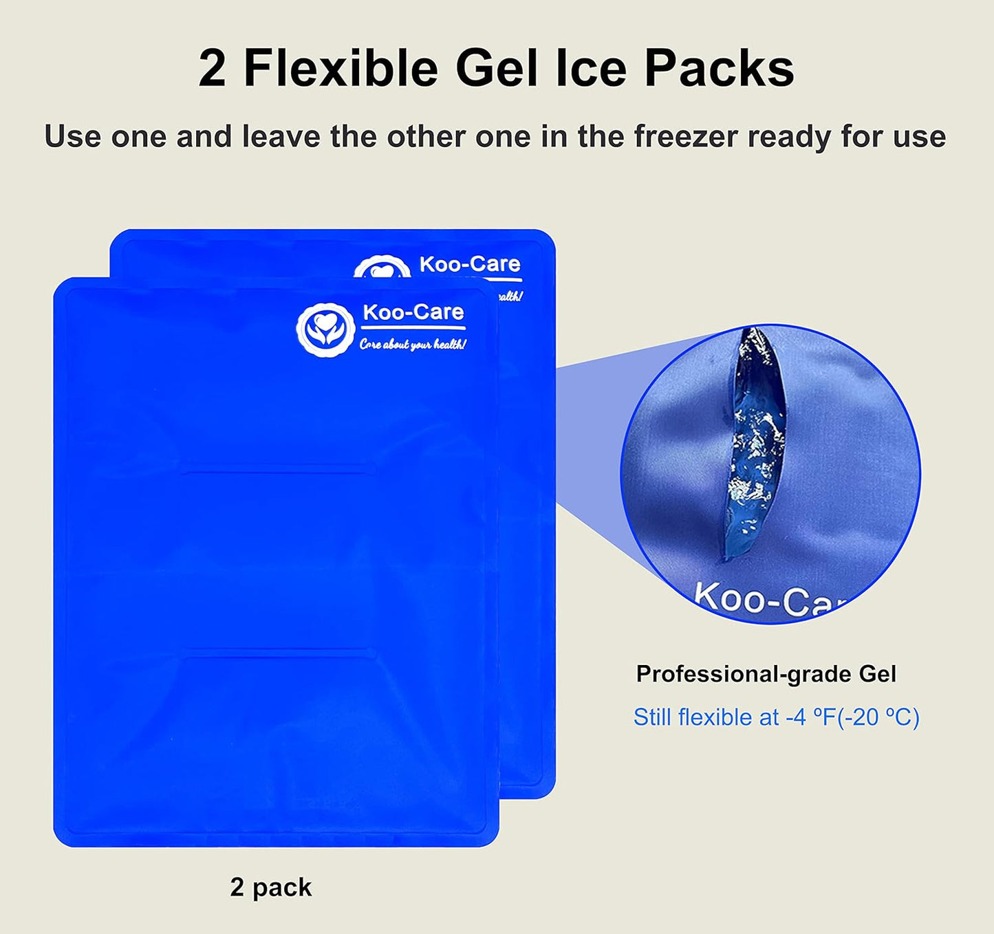 large-reusable-gel-ice-pack-for-injuries---hot-cold-compress-for-pain-relief-swelling---shoulder-arm-back-hip-knee-shin-foot---physical-therapy---11-x-14---pack-of-2-6