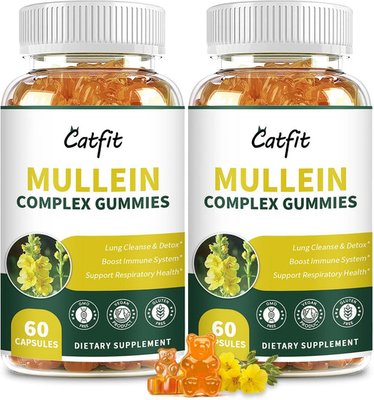 2-pack-mullein-gummies-for-lungs-with-quercetin-and-elderberry---respiratory-immune-support-lung-cleanse-detox---vegan-pineapple-flavor---60-gummies-1