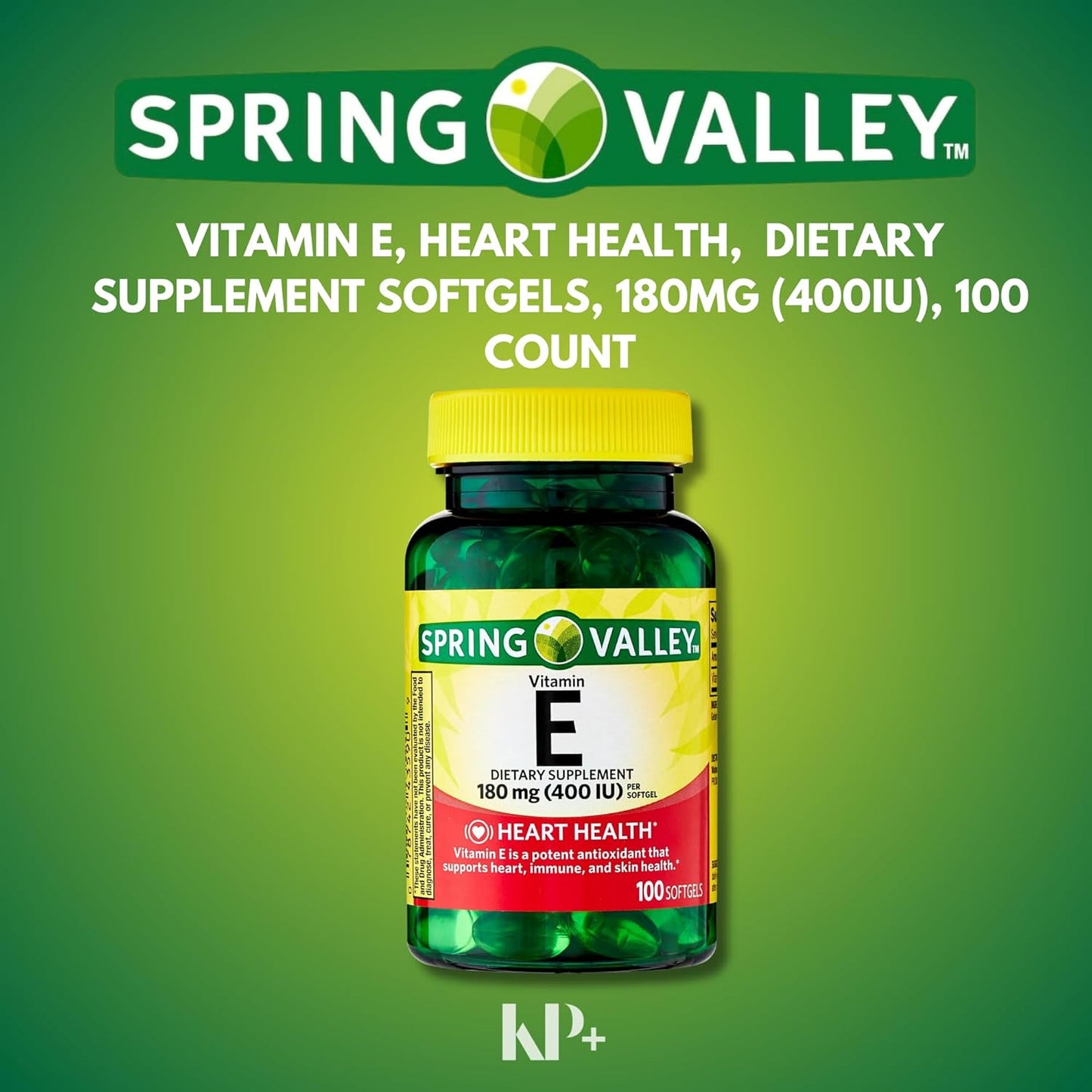 spring-valley-vitamin-e-400-iu-softgels-100-count-with-kpplus-sticker---dietary-supplement-for-overall-health-and-wellness-2