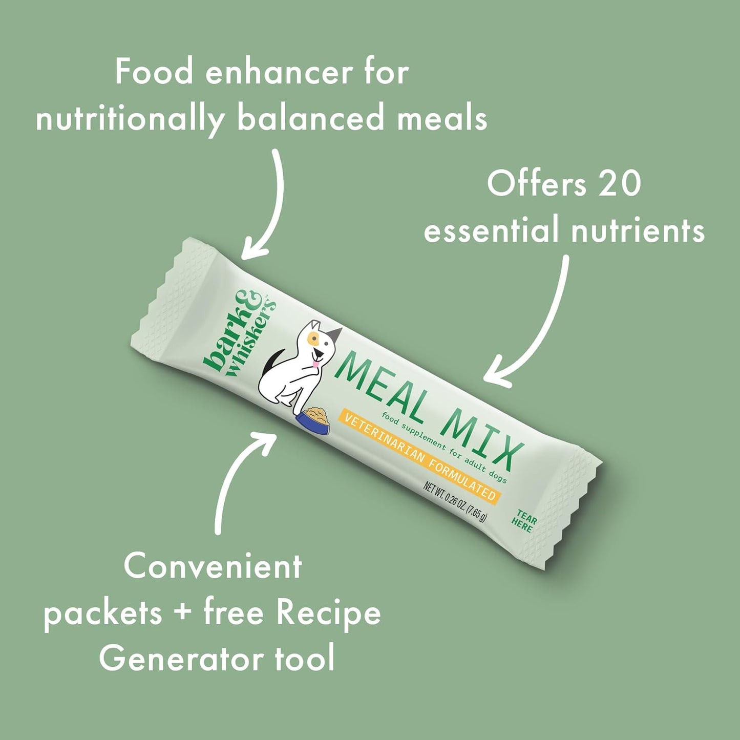 mercola-bark-whiskers-meal-mix-for-adult-dogs---30-packets-20-essential-nutrients-digestive-health-support-non-gmo-veterinarian-formulated---809-oz-5