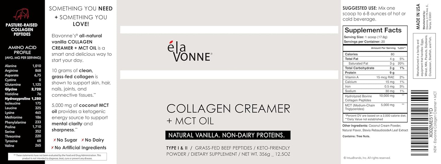 vanilla-collagen-creamer-with-mct-oil-for-coffee---grass-fed-protein-peptides---keto-paleo-friendly---supports-skin-joints-hair-nails---no-sugar---elavonne-9