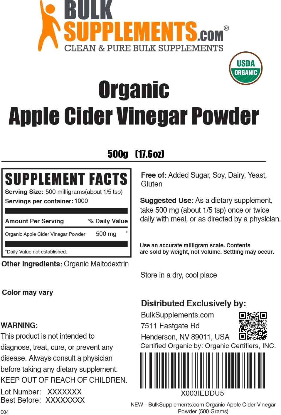 bulksupplementscom-organic-apple-cider-vinegar-powder---digestive-support-supplement-vegan-gluten-free---500mg-per-serving-500g-11-lbs-pack-6