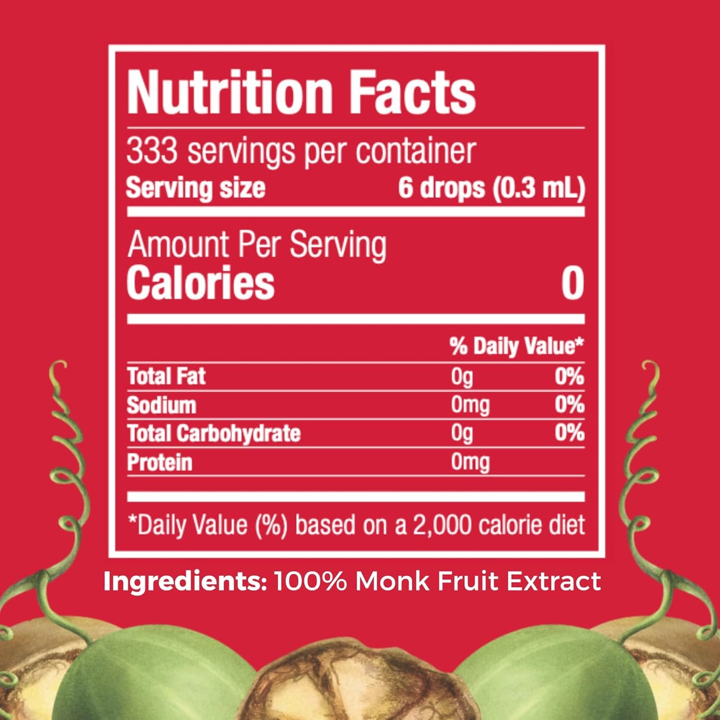 Liquid Monk Fruit Sweetener - 100% Pure Extract (6 Drops = 1 Tsp Sugar) Non-GMO, Zero Calories, No Fillers - No Erythritol - Transparency Foods (3.4oz, 333 Servings) - Espot.com.au