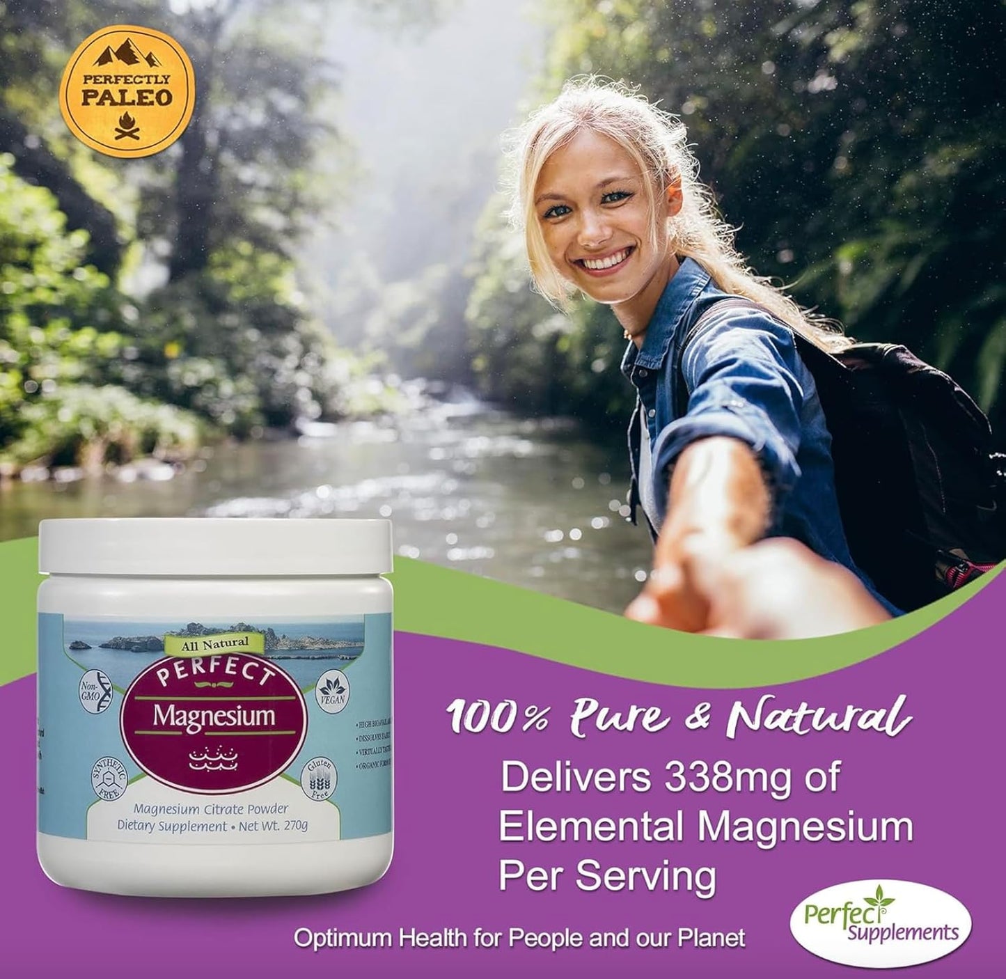 High-Quality Perfect Magnesium Citrate Powder - 270g for Improved Wellness and Vitality - Espot.com.au