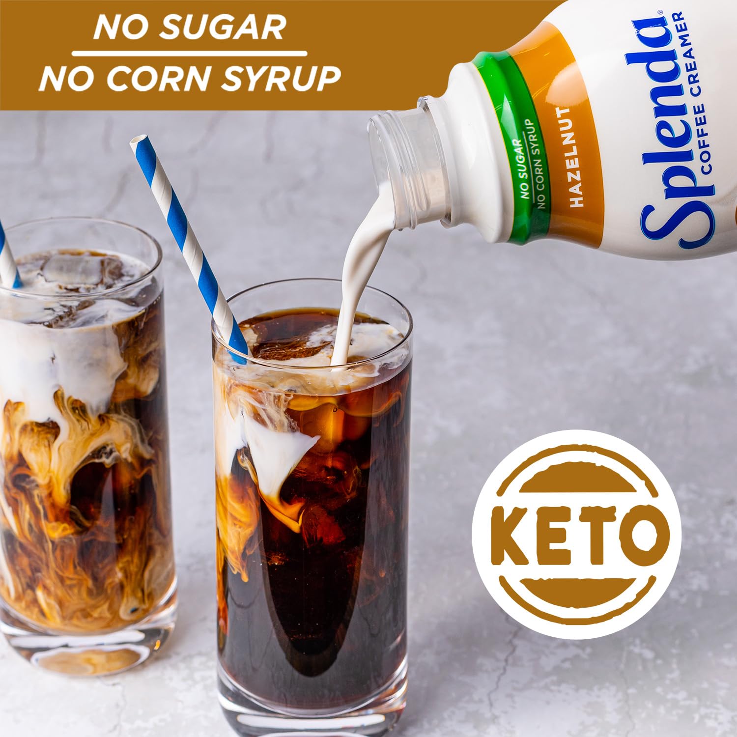 6-Pack SPLENDA Sugar-Free Hazelnut Coffee Creamer - 32 Fl Oz Bottles - Espot.com.au