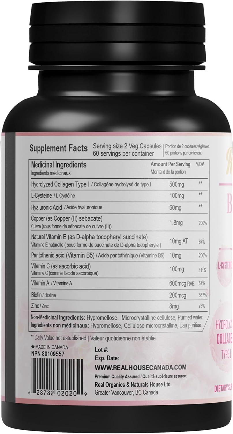 Beauty Skin 25+ Supplement with Hydrolyzed Collagen, Hyaluronic Acid, and Vitamins for Healthy Skin, Hair, and Nails - Espot.com.au