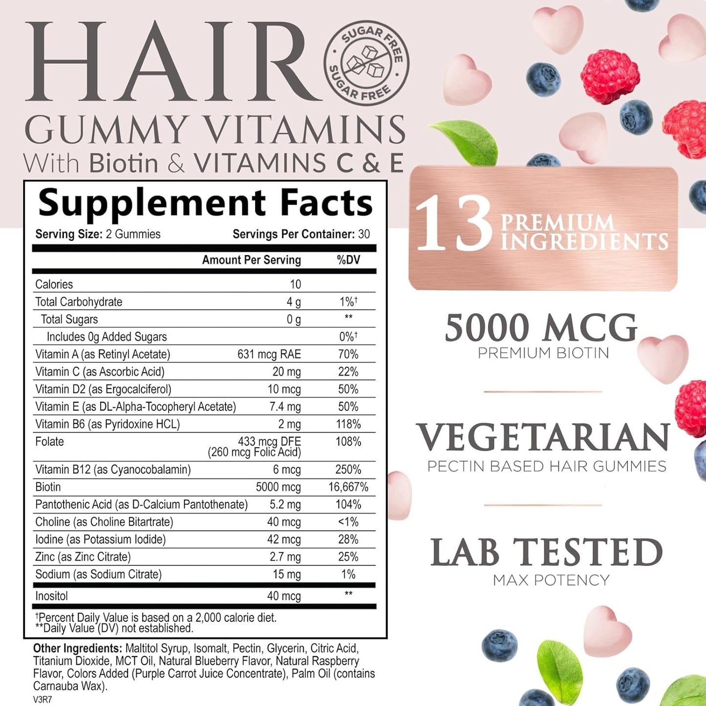 sugar-free-hair-vitamins-gummies-with-biotin-5000-mcg-for-strong-beautiful-hair-and-nails---vegetarian-friendly---60-gummies-2