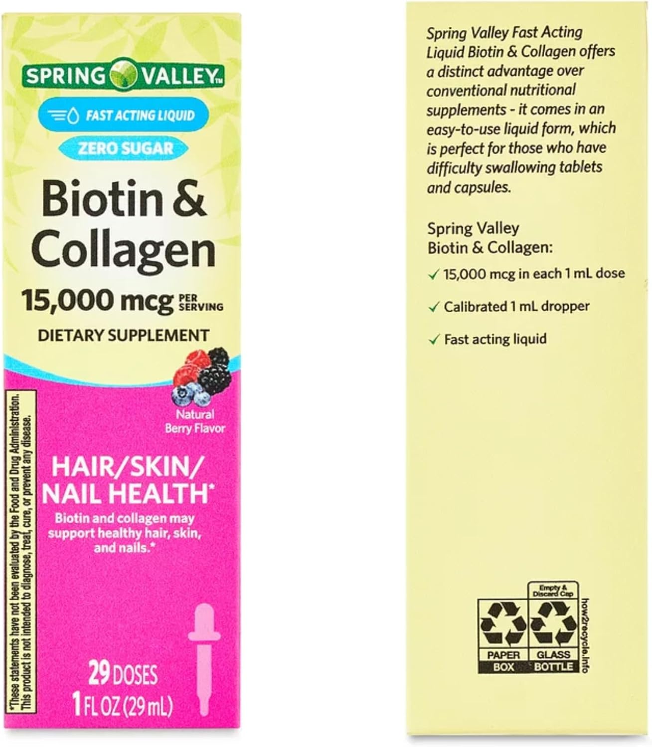 spring-valley-liquid-biotin-and-collagen-drops-natural-berry-flavor---15000mcg-for-hair-skin-nails---1-fl-oz-pack-of-2-7