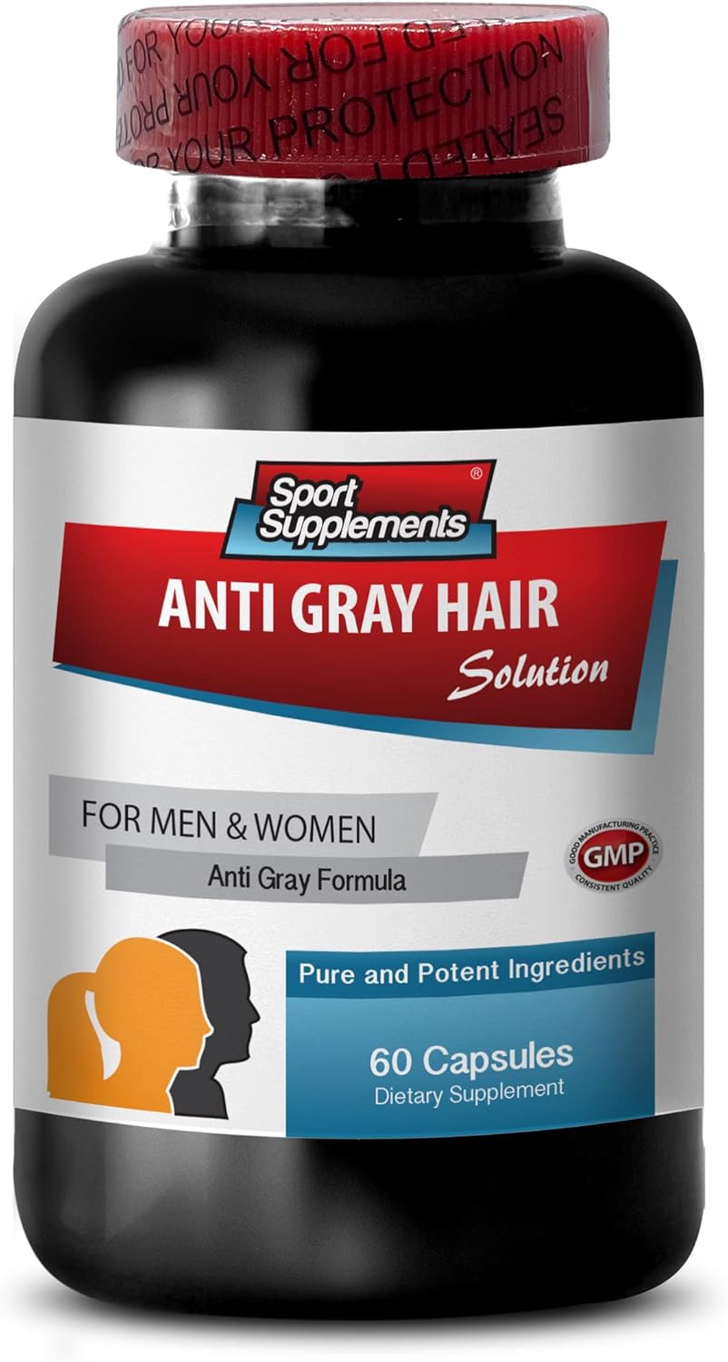 Biotin Zinc Hair Supplement for Men - Gray Hair Prevention - 180 Capsules (3 Bottles) - Espot.com.au