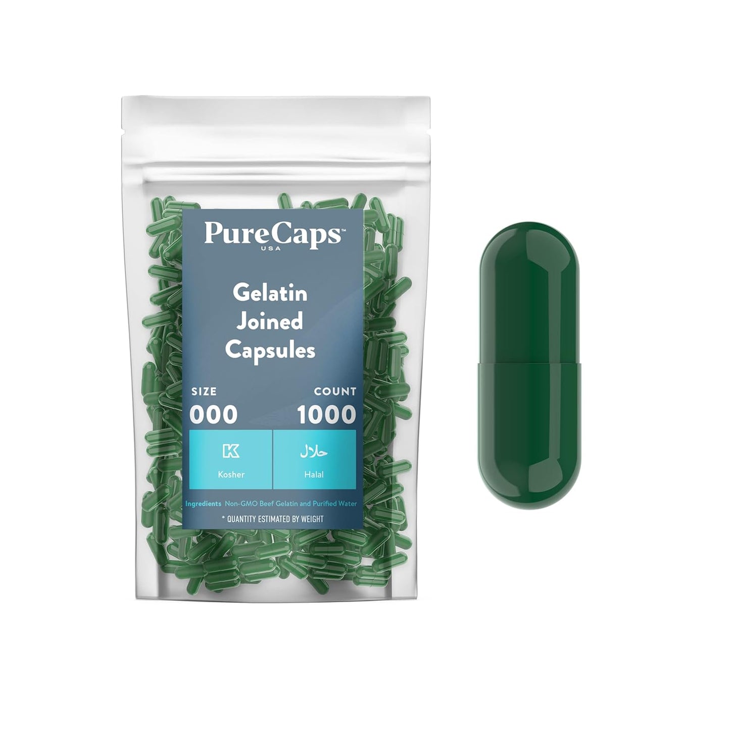 organic-green-gelatin-capsules---size-000-1000-count---fast-dissolving-preservative-free---made-in-usa-by-purecaps-1