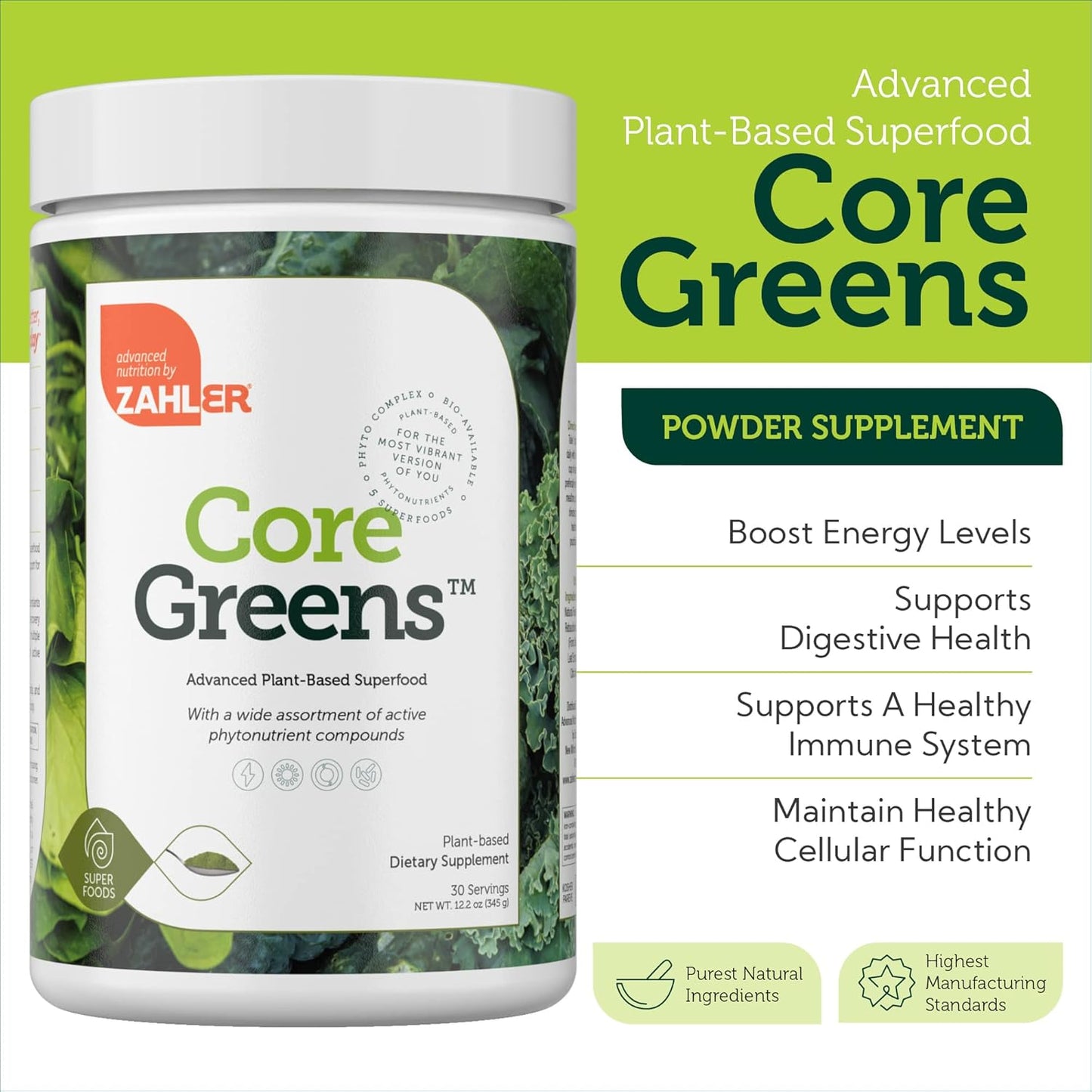 core-greens-superfood-powder---nutrient-rich-super-greens-mix-with-spirulina-chlorophyll-more---kosher-superfood-supplement-for-green-juice-smoothies-3