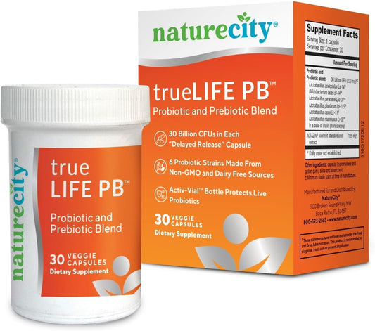 naturecity-true-life-pb-shelf-stable-prebiotic-probiotic-blend-for-digestive-health---womens-mens-gut-health-supplement---dairy-free---30-veggie-capsules-1