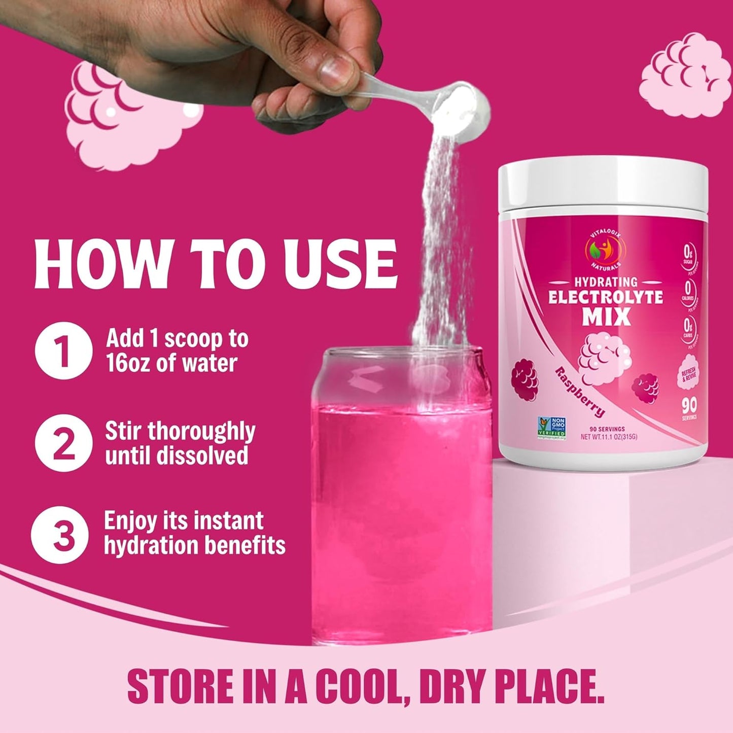 raspberry-electrolyte-powder---zero-sugar-calories-or-carbs---keto-vegan-friendly-hydration-drink-mix---90-servings-5