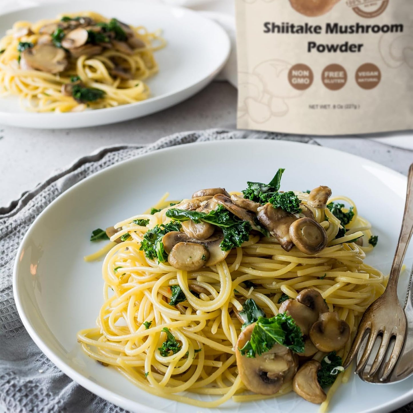 Shiitake Mushroom Powder 8 Oz - Gluten-Free, Non-GMO, No Additives - Ideal for Sauce, Soup, Mushroom Coffee - 227g - Espot.com.au