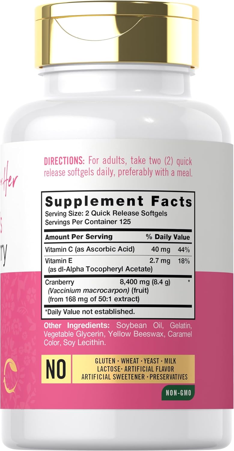 carlyle-cranberry-supplement-softgels-for-women---250-count-with-vitamin-c---non-gmo-gluten-free---female-health-formula-2