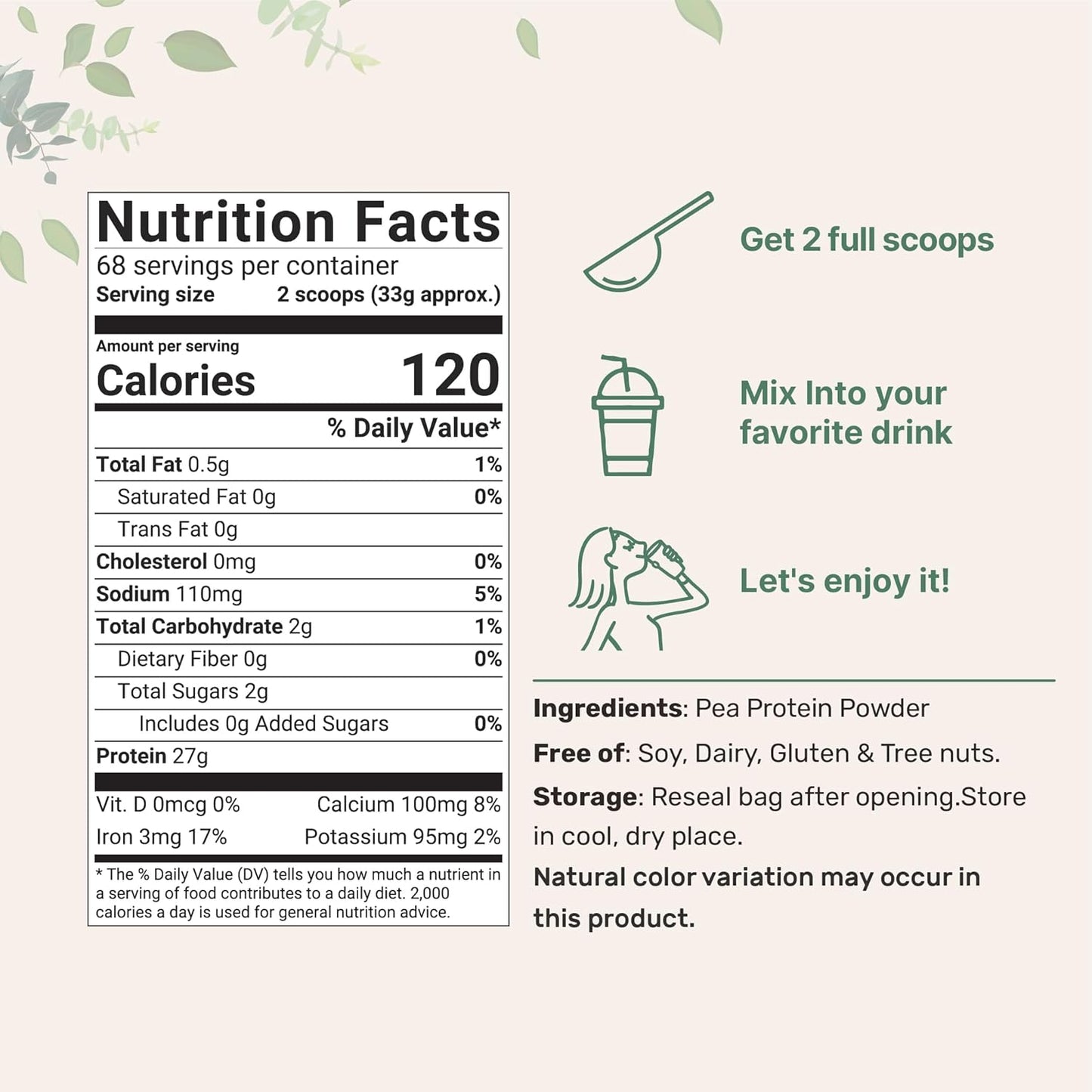 5lb-north-american-grown-pea-protein-powder-unflavored-plant-based-protein-vegan-source---27g-serving-bcaas-eaas-non-gmo-keto-friendly-2