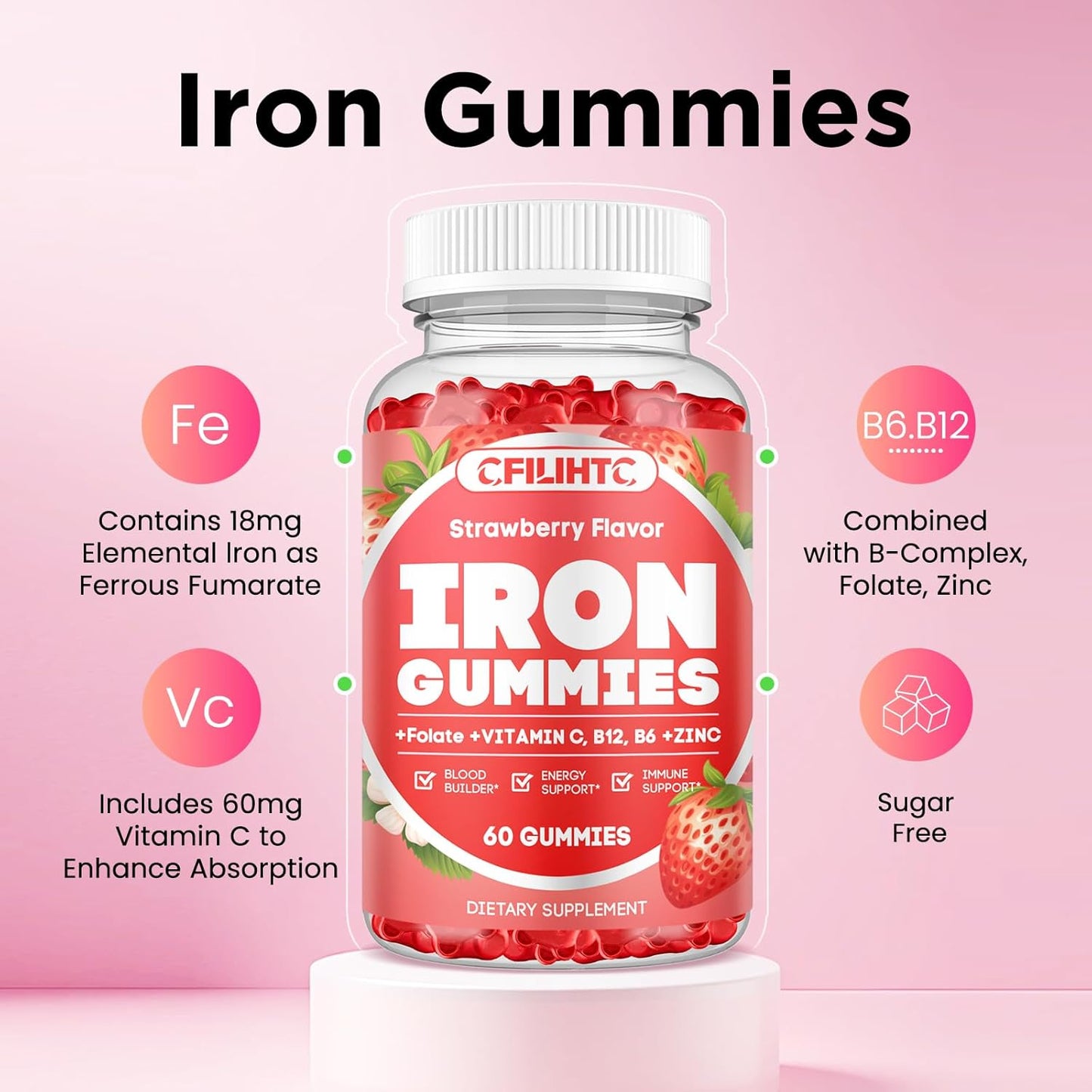 iron-gummies-with-vitamin-b6-b12-c-zinc-folate---iron-supplement-for-adults-kids---supports-anemia-energy-blood---vegan-strawberry-gummies---60ct-7