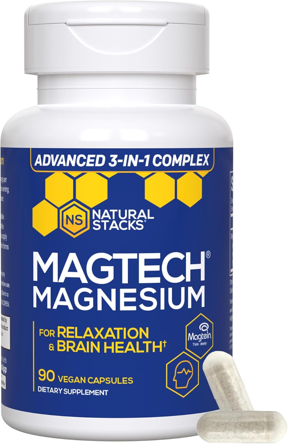 Bundle: Natural Stacks Magtech Magnesium + Zen Magnesium Gummies - 4 Forms - Relaxation & Brain Health - 120 Pieces - Espot.com.au