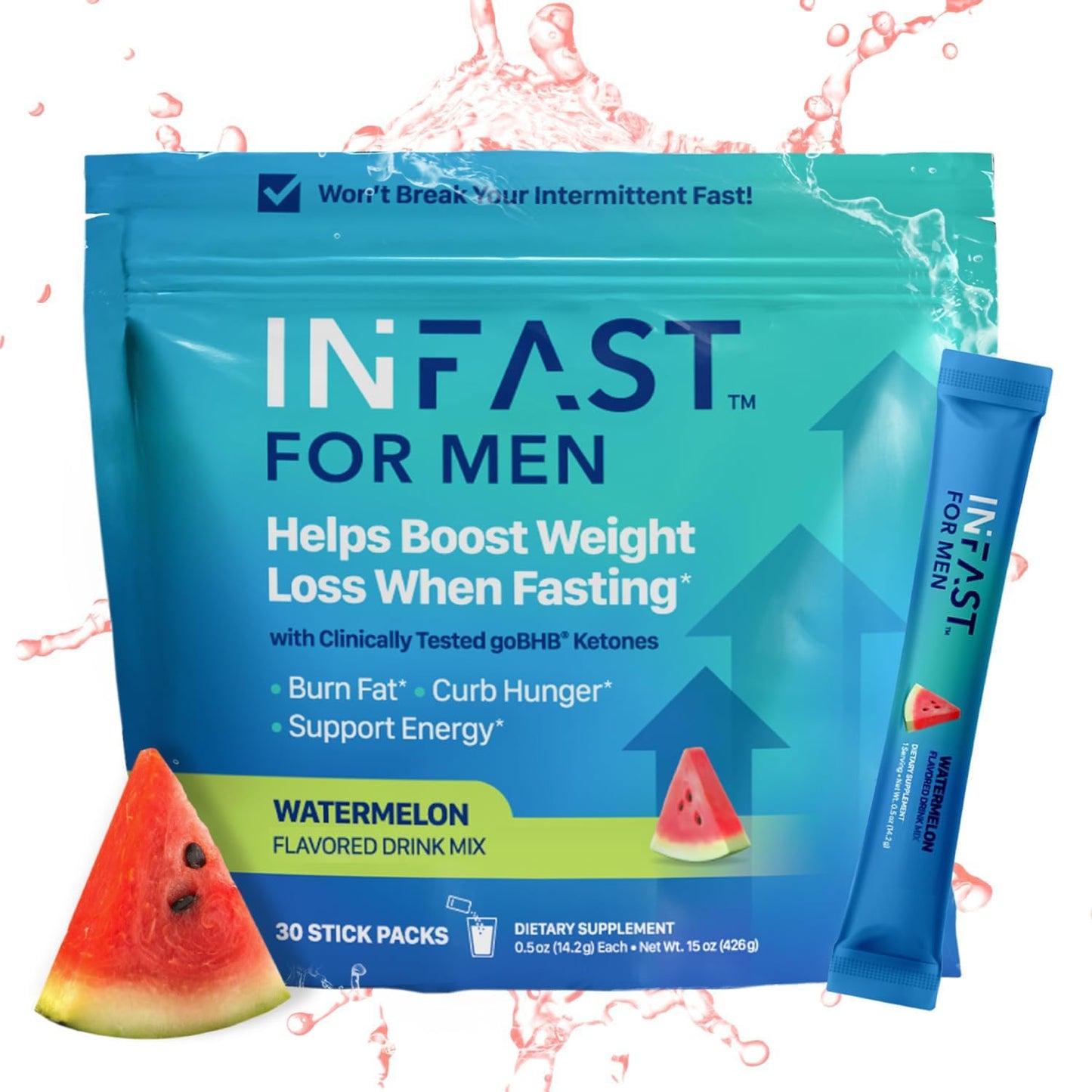 Bundle of Real Ketones Intermittent Fasting Drink Mixes for Weight Loss Support with Electrolytes Variety Pack & BHB Exogenous Ketones - 30 Count Each, Ideal for Men - Espot.com.au