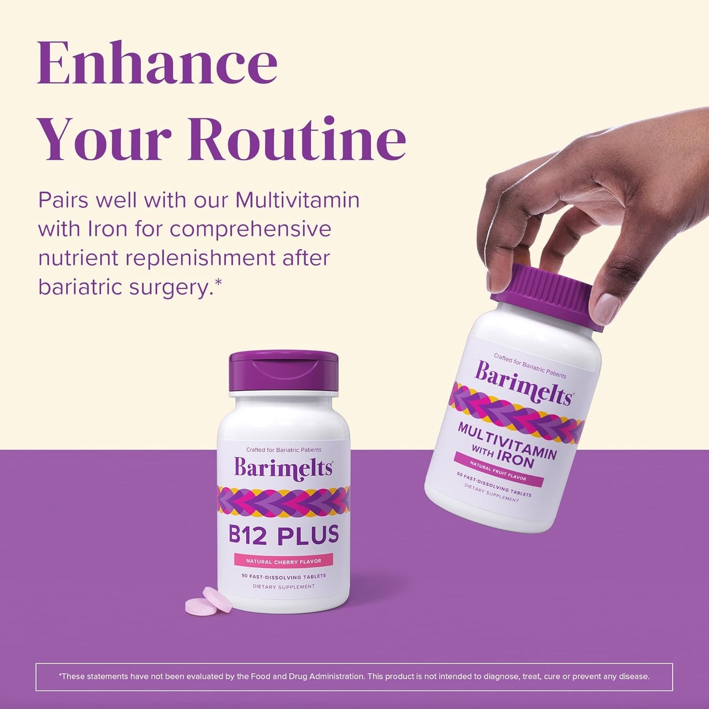 barimelts-vitamin-b12-plus-90-tablets---3-month-supply---sugar-free-bariatric-vitamins-for-women---includes-b12-b6-folate-biotin---natural-cherry-flavor-7