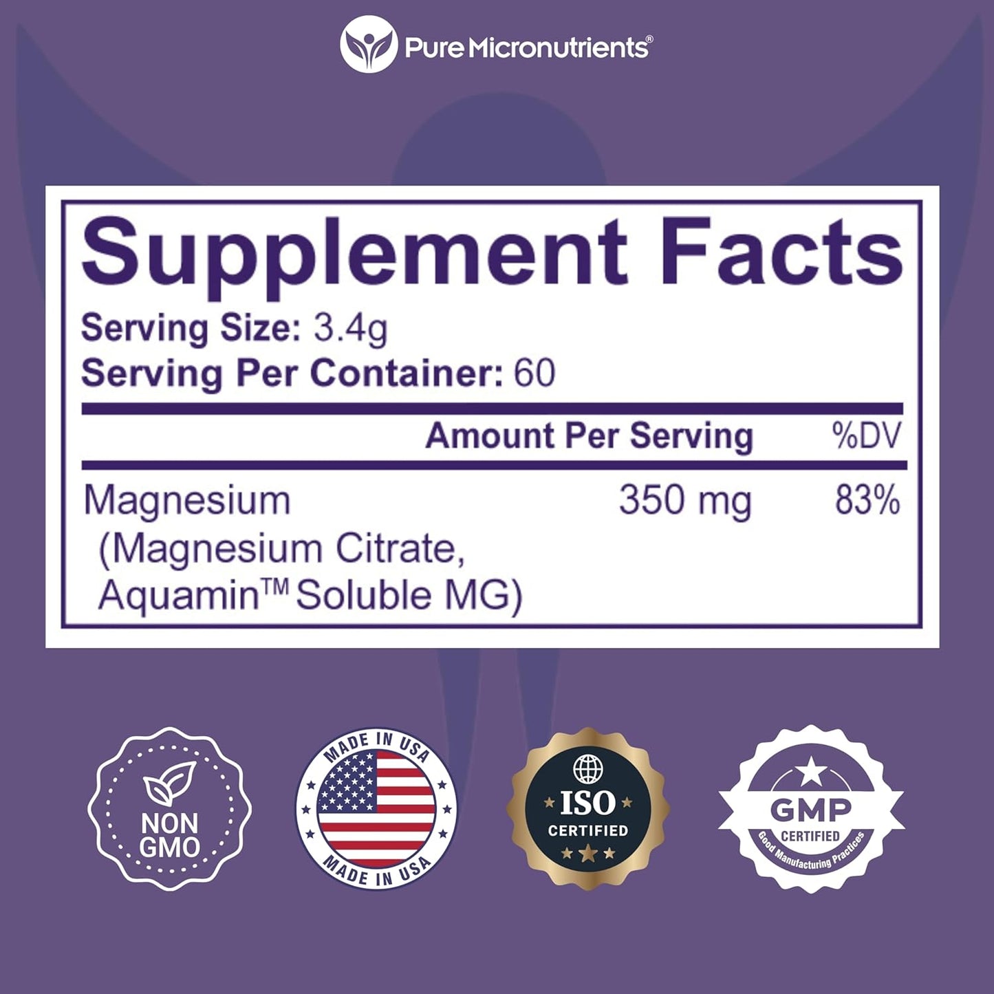 pure-micronutrients-magnesium-citrate-powder---sleep-muscle-bone-energy-heart-digestion-support---unflavored-drink-mix-vegan---60-servings-4